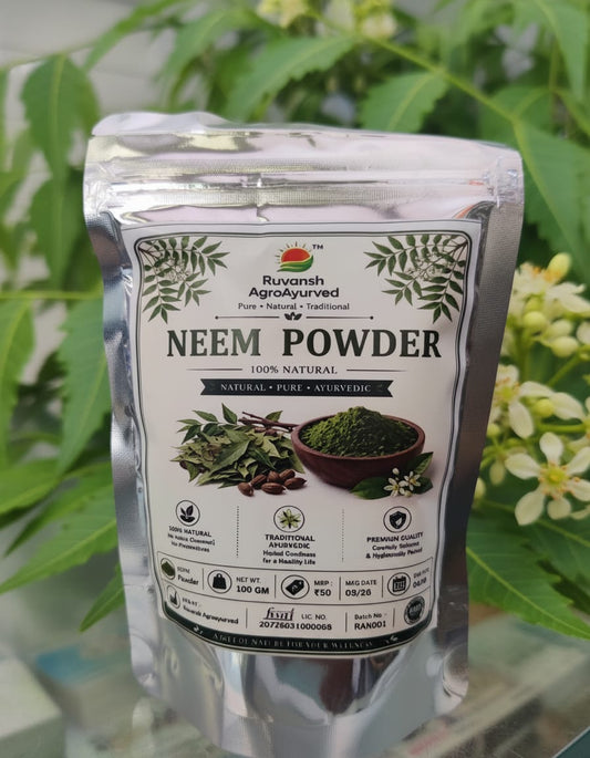 Neem Leaf Powder - Pure and Natural Nim Patta Churna | Triphal