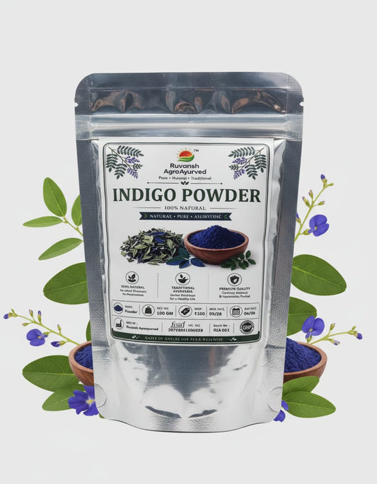 Indigo Powder for Natural Hair Coloring - Chemical-Free and Plant-Based Solution - Triphal