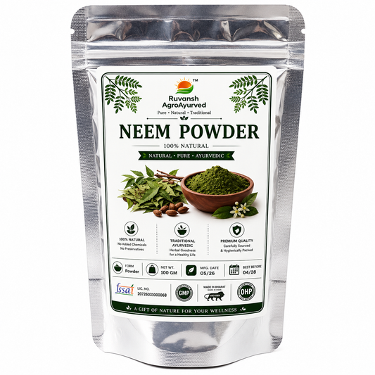 Neem Leaf Powder - Pure and Natural Nim Patta Churna | Ruvansh
