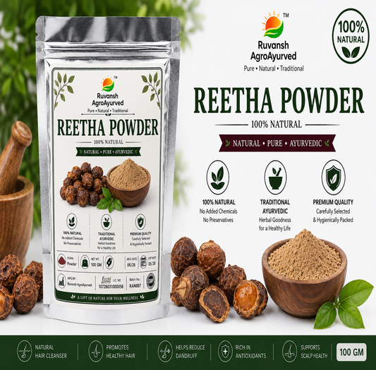 Reetha Powder – Soapnut Powder -| Natural Cleanser & Hair Growth Booster