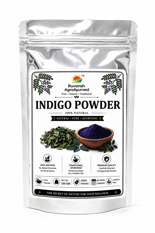 Indigo Powder for Natural Hair Coloring - Chemical-Free  - Ruvansh